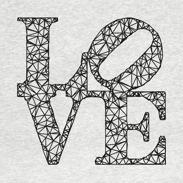 Low Poly LOVE (Robert Indiana) - black by TRIME